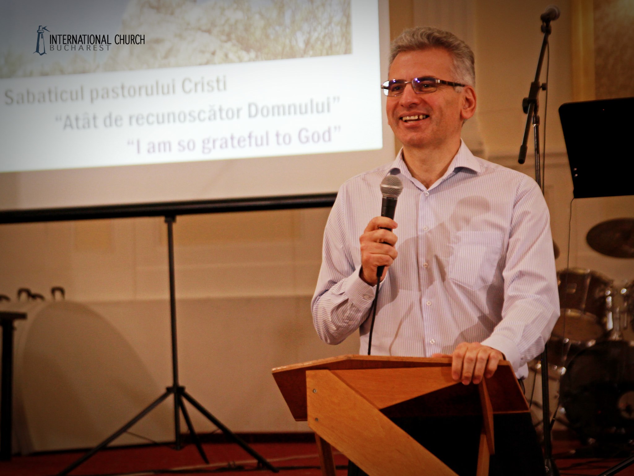 Pastor Cristi speaking at a meeting